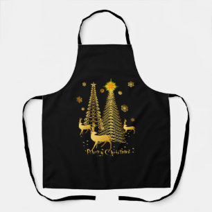Weihnachtsbäume und Rentiere Schürze