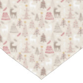 Weihnachtsbäume und Rentiere Tischdecke (Schrägansicht)