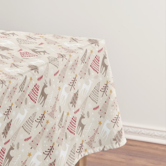 Weihnachtsbäume und Rentiere Tischdecke (Beispiel)