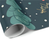 Weihnachtsbäume und Schnee Geschenkpapier (Rolleneckpunkt)