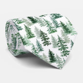 Weihnachtsbäume und Schnee im Wald Krawatte (Gerollt)