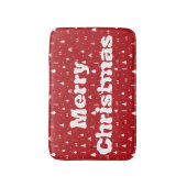 Weihnachtsbäume und Schneeflocken Badematte (Vorderseite Vertikal)