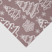 Weihnachtsbäume und Schneeflocken Braun Weihnachte Seidenpapier (Ausschnitt)