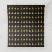 Weihnachtsbäume und Schneeflocken Gold-ID863 Platzkarte (Innenseite Aufgefaltet)