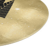 Weihnachtsbäume und Schneeflocken Gold-ID863 Schneidebrett (Ecke)
