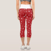 Weihnachtsbäume und Schneeflocken Hochgebirge Capri Leggings (Rückseite)