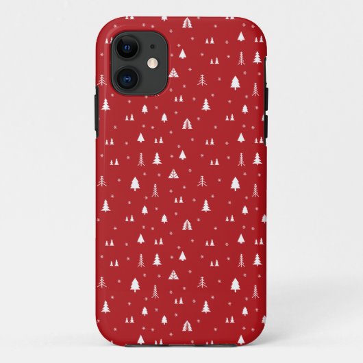 Weihnachtsbäume und Schneeflocken iPhone 11 Fall Case-Mate iPhone Hülle (Rückseite)