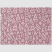 Weihnachtsbäume und Schneeflocken Lila Weihnachten Seidenpapier (Vorderseite)