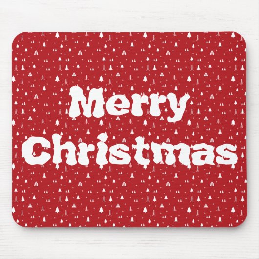 Weihnachtsbäume und Schneeflocken Mousepad (Vorne)