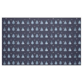 Weihnachtsbäume und Schneeflocken Muster Blue ID86 Stoff (Fat Quarter (45,7 x 55,9 cm))