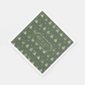 Weihnachtsbäume und Schneeflocken Muster Green ID8 Serviette (Ecke)
