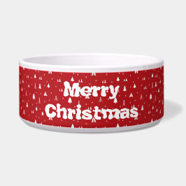 Weihnachtsbäume und Schneeflocken Napf