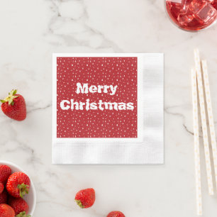 Weihnachtsbäume und Schneeflocken Papier Serviette