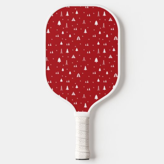 Weihnachtsbäume und Schneeflocken Pickleball Padde Schläger (Vorderseite)