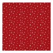 Weihnachtsbäume und Schneeflocken Poster (Vorderseite)