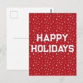 Weihnachtsbäume und Schneeflocken Postkarte (Vorne/Hinten)