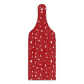 Weihnachtsbäume und Schneeflocken Schneidebrett (Vorderseite)