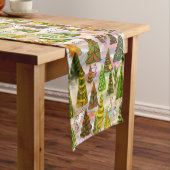 Weihnachtsbäume und Schneehasen Kurzer Tischläufer (Beispiel)