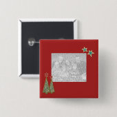 Weihnachtsbäume und Sterne Button (Vorne & Hinten)