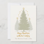 Weihnachtsbäume und Sterne-Foto Feiertagskarte (Vorderseite)