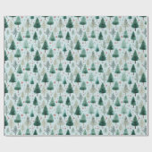 Weihnachtsbäume und Sterne Moderne Weihnachten Geschenkpapier (Flach)