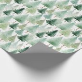 Weihnachtsbäume und Sterne Moderne Weihnachten Geschenkpapier (Ecke)
