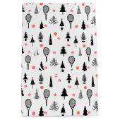 🎄 Weihnachtsbäume und 🎾 Tennisschläger Mittlere Geschenktüte (Vorderseite)