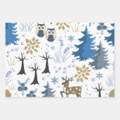 Weihnachtsbäume und -tiere geschenkpapier set (Vorderseite 2)