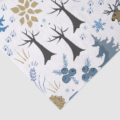 Weihnachtsbäume und -tiere seidenpapier (Ausschnitt)