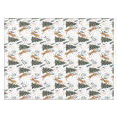 Weihnachtsbäume und Tiger Muster Tischdecke (Vorderseite (Horizontal))