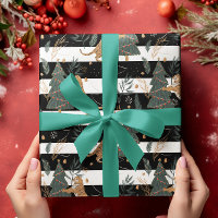 Weihnachtsbäume und Tiger Schwarz-weiße Streifen