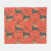 Weihnachtsbäume und Tigermuster Fleecedecke (Vorderseite (Horizontal))