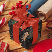 Weihnachtsbäume und Tigermuster Geschenkpapier