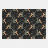 Weihnachtsbäume und Tigermuster Geschenkpapier Set (Vorderseite 3)