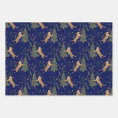 Weihnachtsbäume und Tigermuster Geschenkpapier Set (Vorderseite 2)