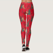 Weihnachtsbäume und Tigermuster Leggings (Rückseite)