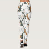 Weihnachtsbäume und Tigermuster Leggings (Rückseite)