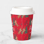 Weihnachtsbäume und Tigermuster Pappbecher (Rechts)