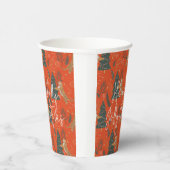 Weihnachtsbäume und Tigermuster Pappbecher (Rechts)