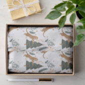 Weihnachtsbäume und Tigermuster Seidenpapier (Geschenk)
