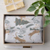 Weihnachtsbäume und Tigermuster Seidenpapier (Geschenk)