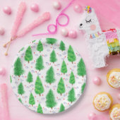 Weihnachtsbäume und Vogelpapierplatten Pappteller (Party)