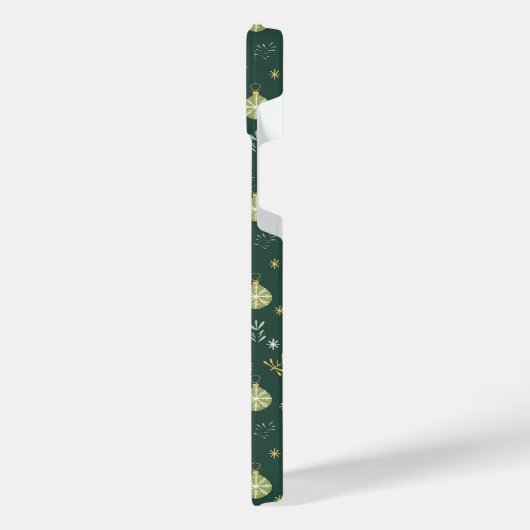 Weihnachtsbäume und Ziermuster iPhone Hülle (Linke Seite)