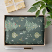 Weihnachtsbäume und Ziermuster Seidenpapier (Geschenk)