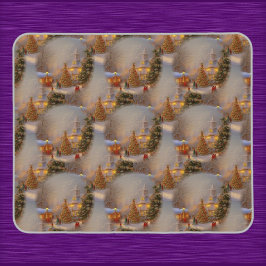 Weihnachtsbäume, urige Dörfer, Schneeglobe Muster Mousepad