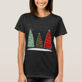 Weihnachtsbäume Urlaub Schnee festlich T - Shirt (Vorderseite)
