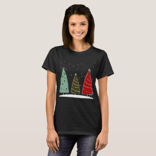 Weihnachtsbäume Urlaub Schnee festlich T - Shirt