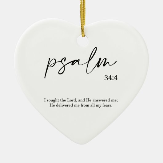 Weihnachtsbäume Verse Psalm Keramik Ornament (Vorne)