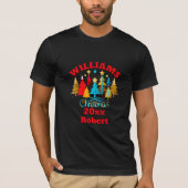Weihnachtsbäume verziert Familienname essbar T-Shirt (Vorderseite)