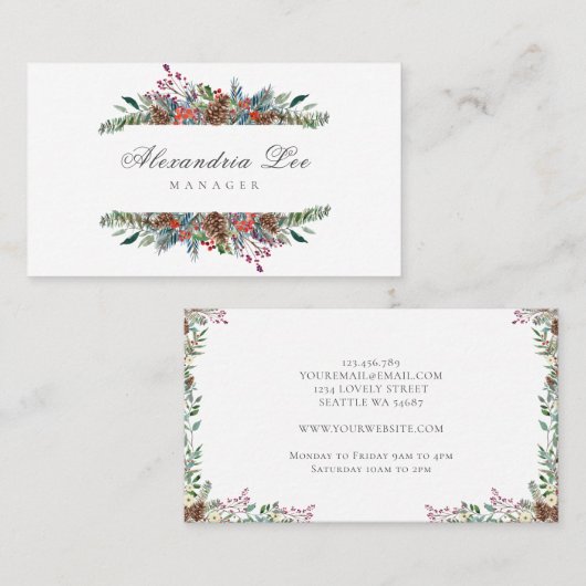 Weihnachtsbäume Visitenkarte (Vorne/Hinten)